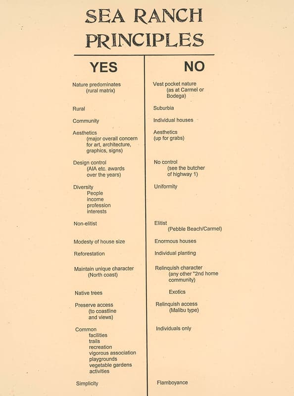 Sea Ranch Design Principles