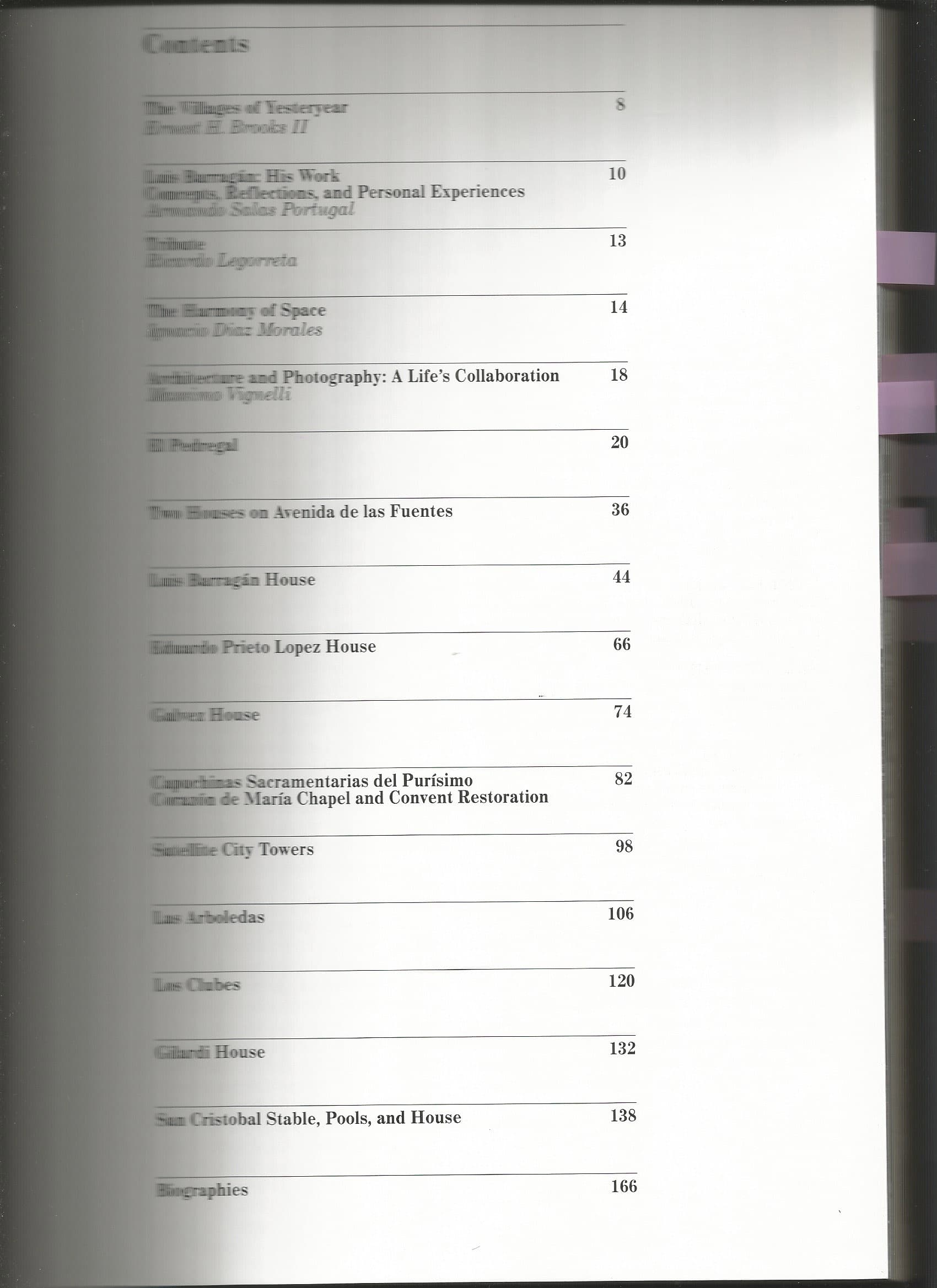 Armando Salas Portugal Photographs Moder Architecture of Mexico Vol. 1 - Luis Barragan Table of Contents