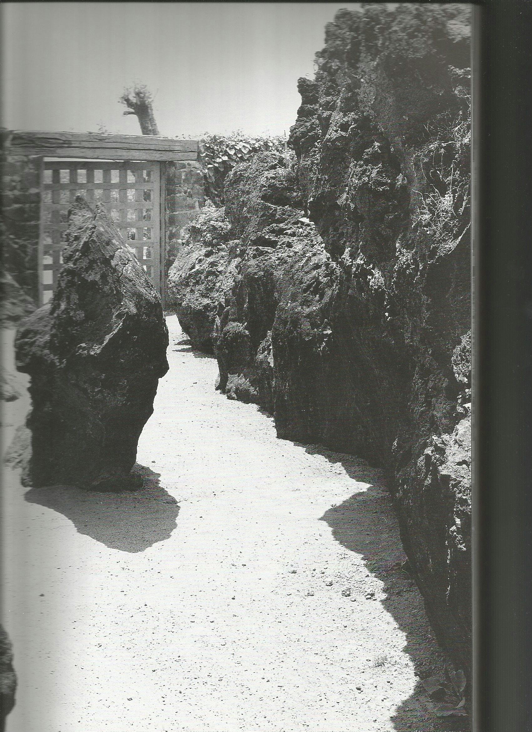 Armando Salas Portugal Photographs Moder Architecture of Mexico Vol. 1 - Luis Barragan El Pedregal Gate with Lava Rock